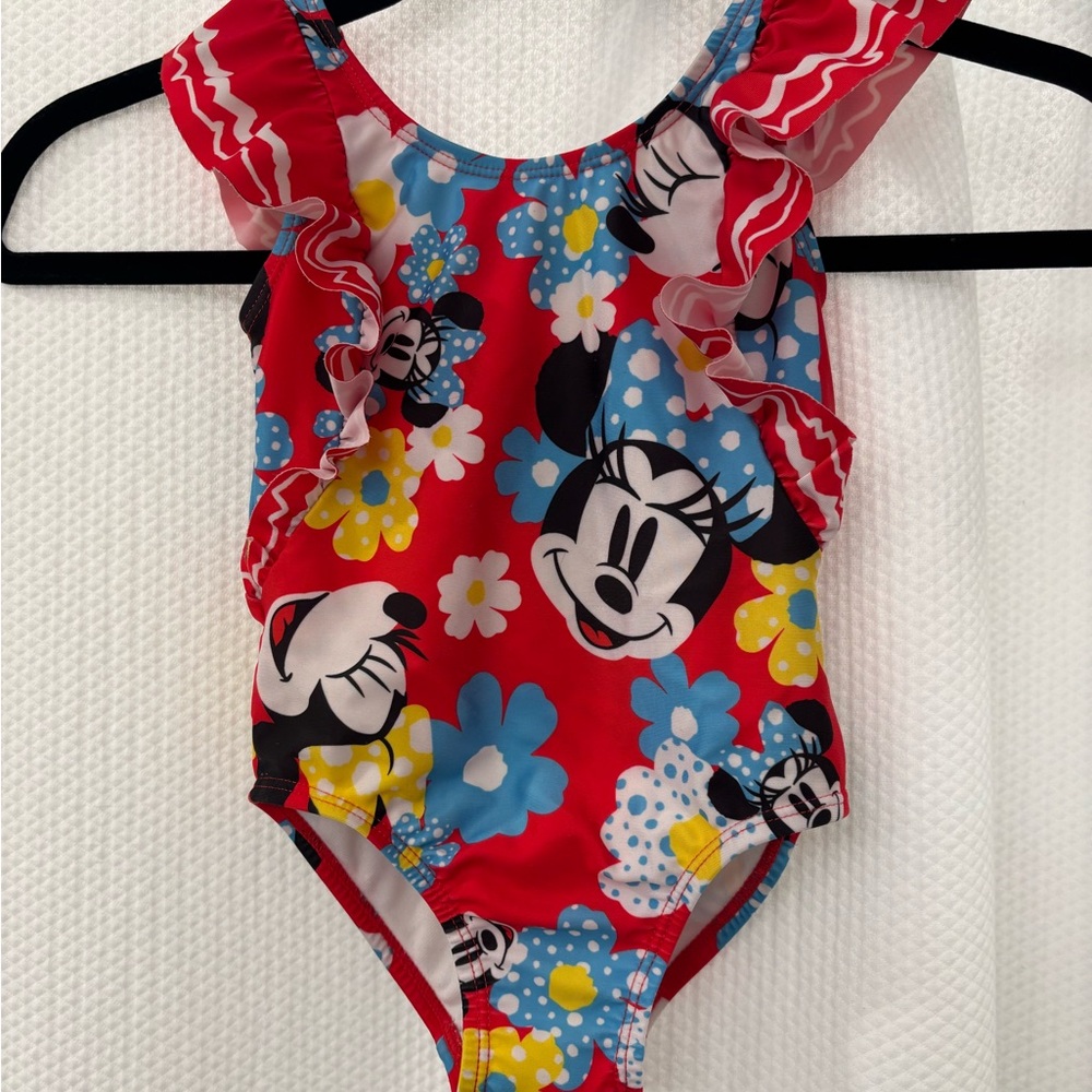 Red Floral Minnie Mouse Swimsuit